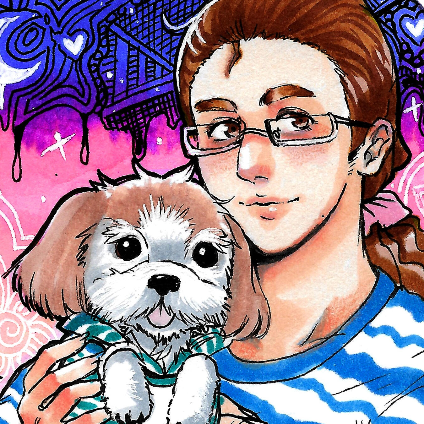A self portrait with my doggo